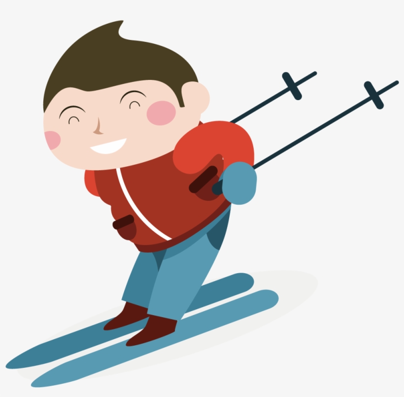 Skiing Child - Skiing Png Vector, transparent png download
