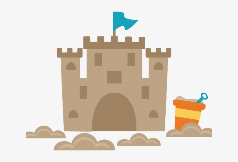 Sand Castle Clipart Cute - Cute Sand Castle Clipart, transparent png download