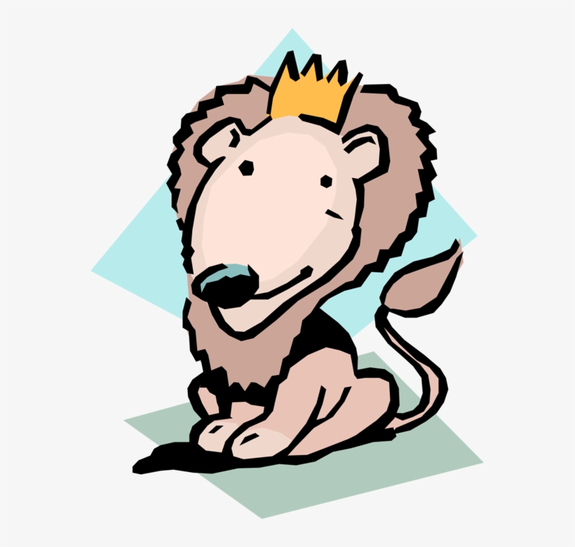 Vector Illustration Of Cartoon African Lion King Of, transparent png download
