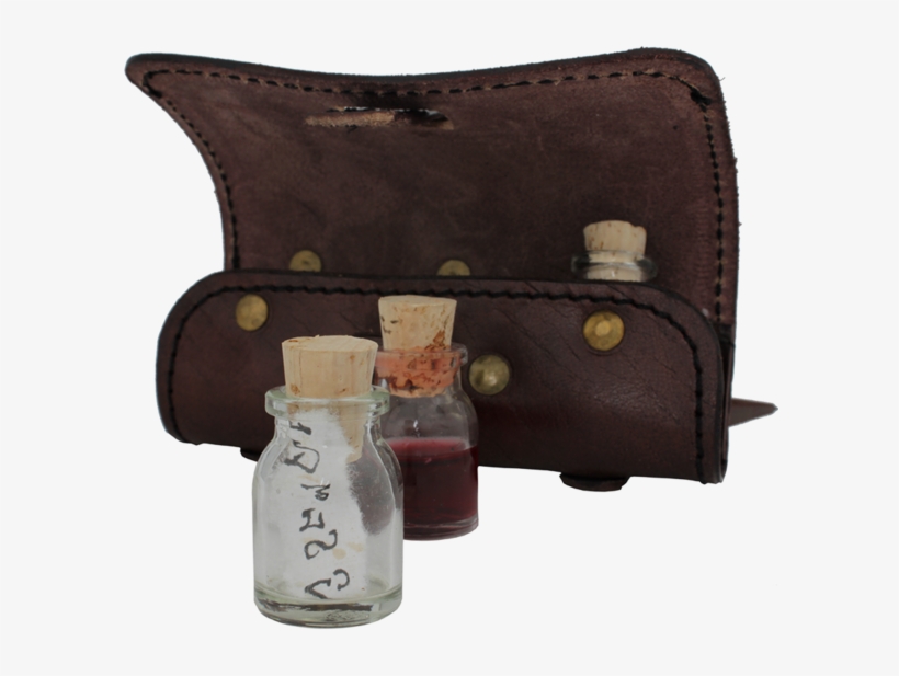 Small Glass Potion Bottle - Leather, transparent png download