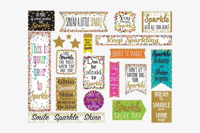 Confetti Sparkle And Shine Mini Bulletin Board - Confetti Bulletin Board Set, transparent png download