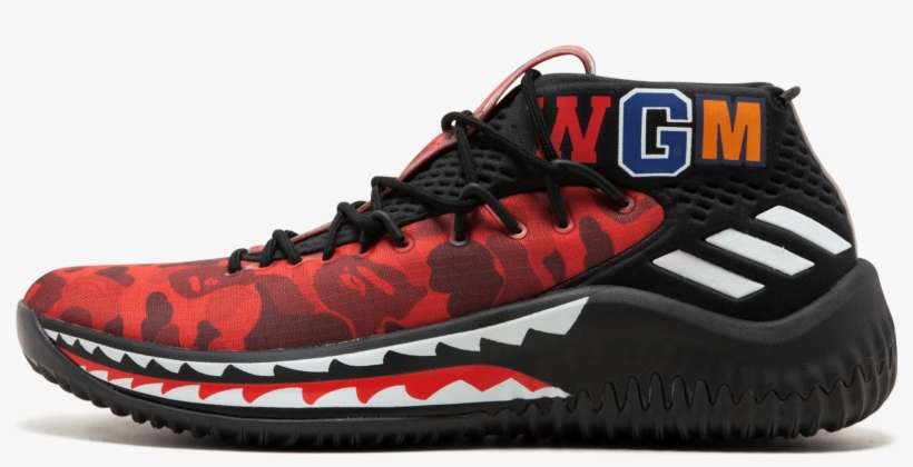 Dame 4 Bape Red, transparent png download