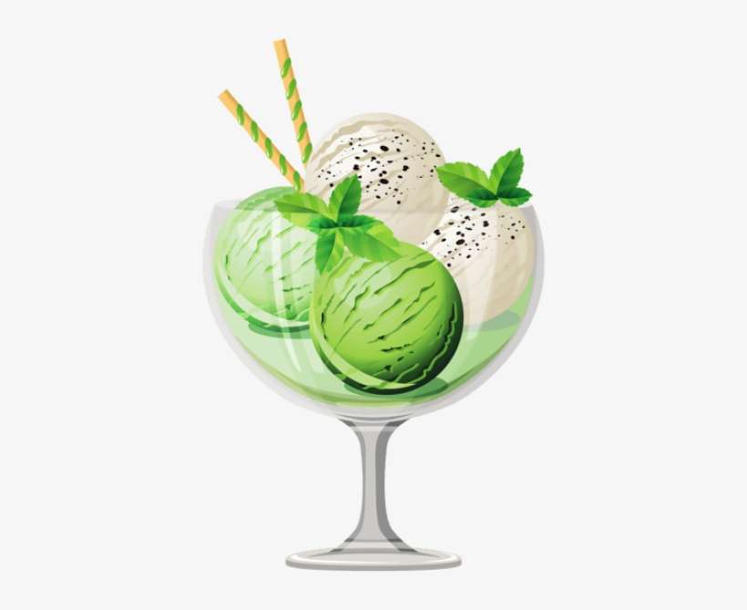 Download Transparent Mint Ice Cream Sundae Picture - Fruit Ice Cream Png, transparent png download