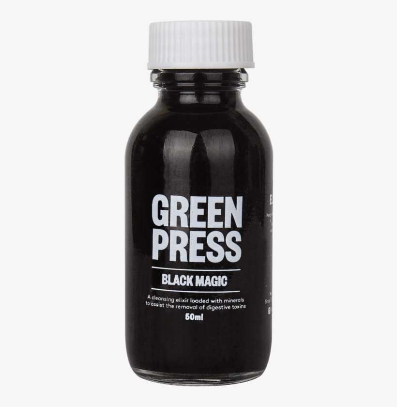 Green Press Black Magic Activated Charcoal - Bottle, transparent png download