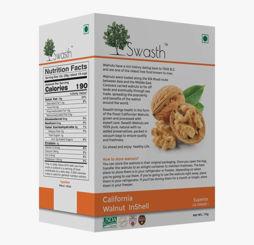 California Walnut Inshell 1kg - Fettuccine, transparent png download