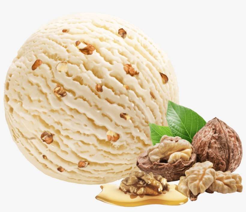 Maple Syrup Flavoured Ice Cream With Walnuts - Gelato, transparent png download