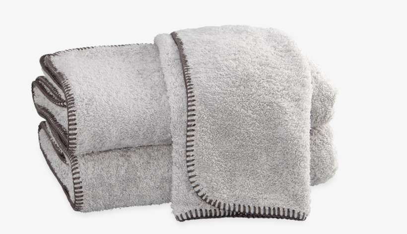 Whipstitch Bath Towels Pearl, Charcoal - Wool, transparent png download
