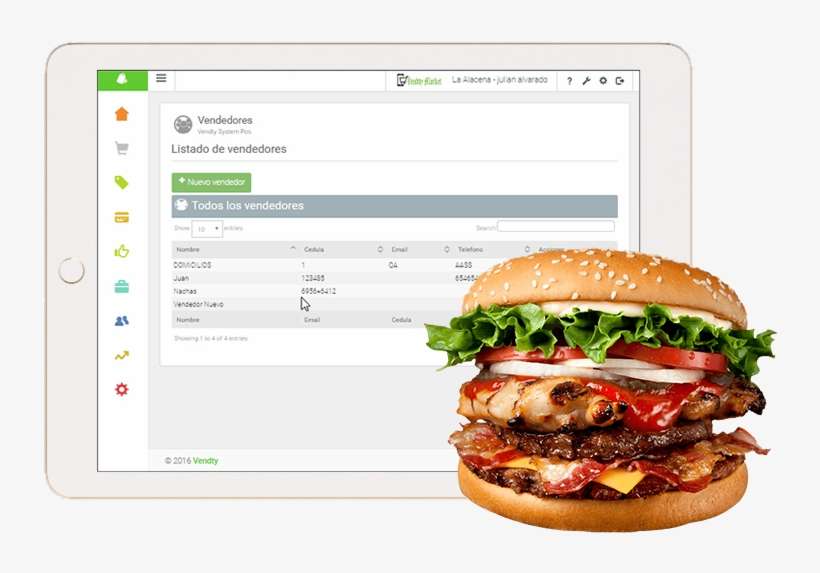 Vendty Es Un Software En La Nube Para Puntos De Venta - Burger Png, transparent png download