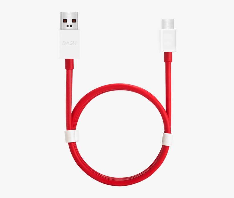 Oneplus Type C Cable Red - Oneplus 3 Dash Charge Cable, transparent png download