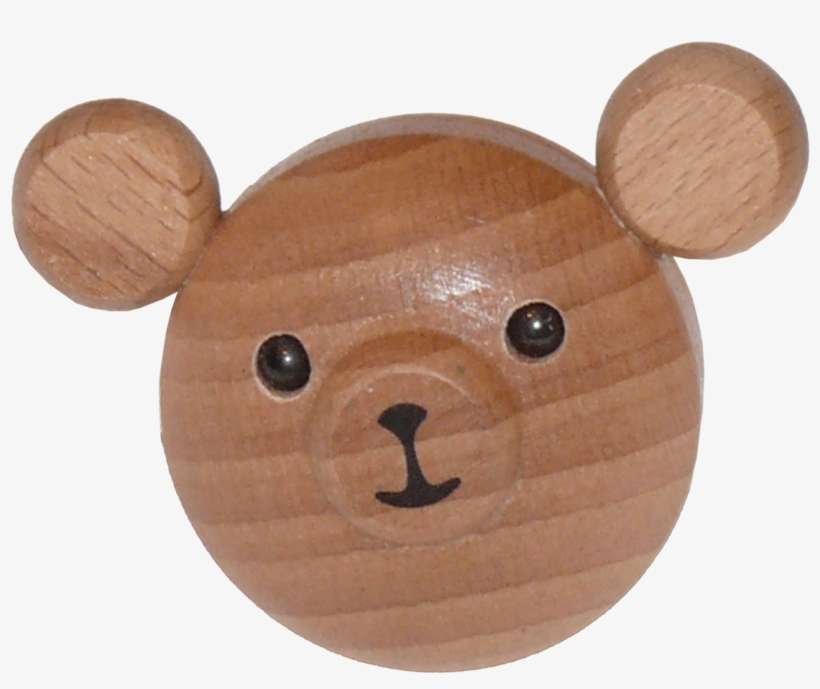 Wooden Handle For Furniture In The Form Of A Teddy - Animal Figure, transparent png download