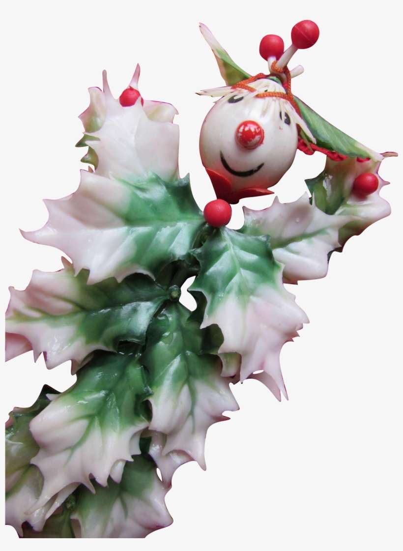 Christmas Holiday Decorations Ornaments Holly Leaf - Artificial Flower, transparent png download