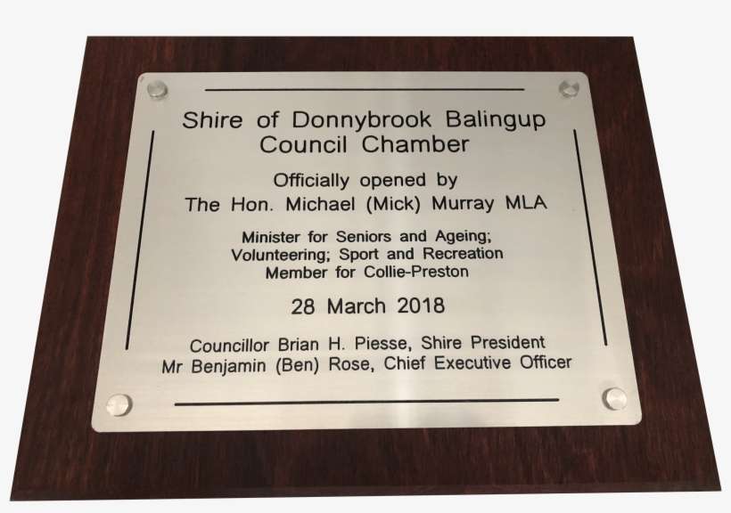 Eaton Laser Plaques Ss316 On Wood 72dpi - Stainless Steel Wood Plaque, transparent png download