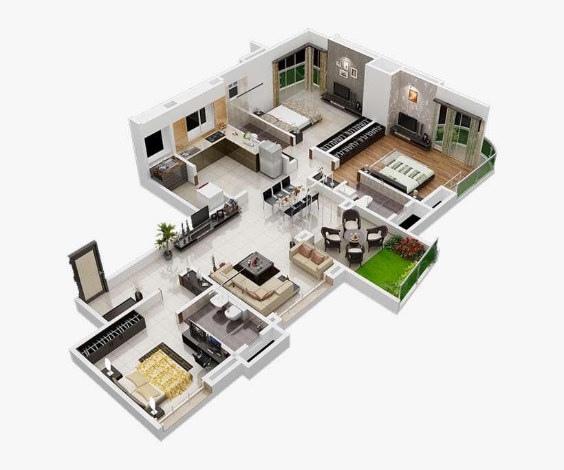 Elite Landmarks Metro Jazz 3 Bhk Even - Metro Jazz 3bhk Floor Plan, transparent png download