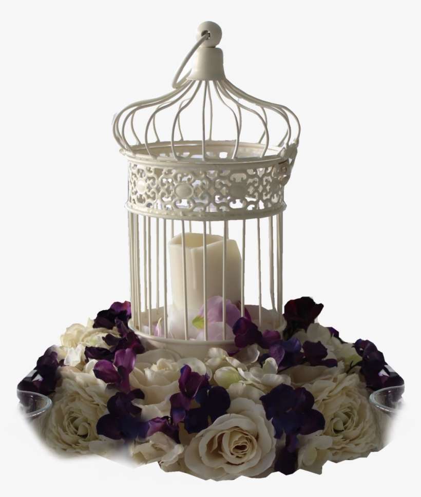 Small Bird Cage On Flower Ring - Garden Roses, transparent png download
