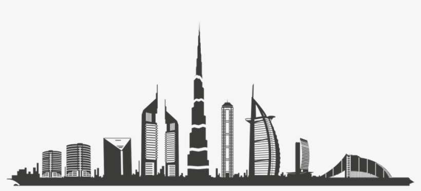 Name - Dubai City Skyline Png, transparent png download