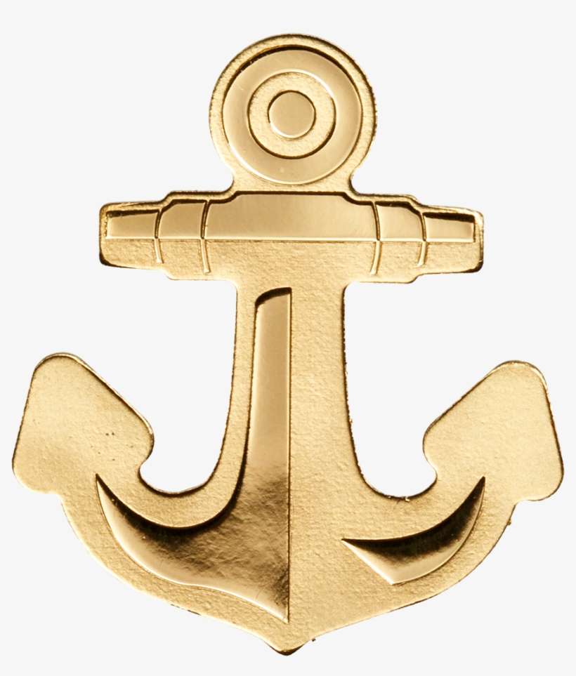 Palau - 2019 - 1 Dollar - Golden Anchor Small Gold - Gold, transparent png download