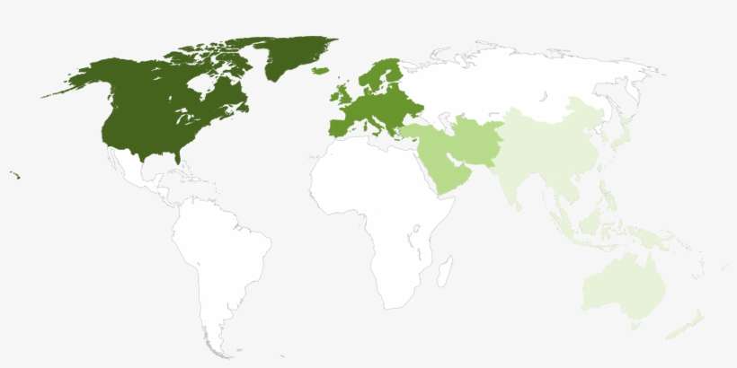 Picture1 - North America Region On World Map, transparent png download