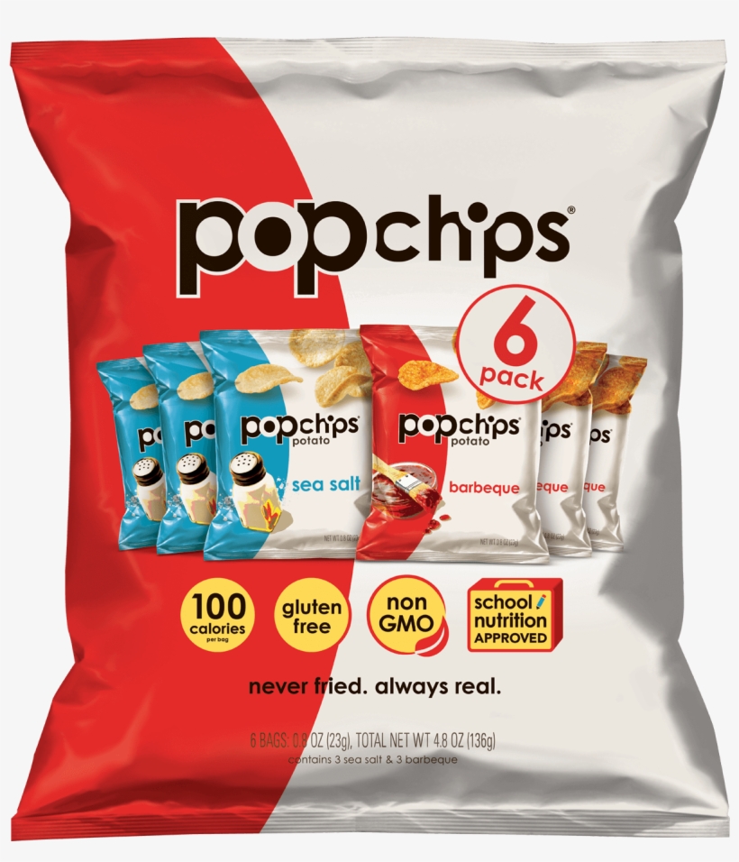 Image If Popchips 6 Bags Multipack - Pop Chips, transparent png download
