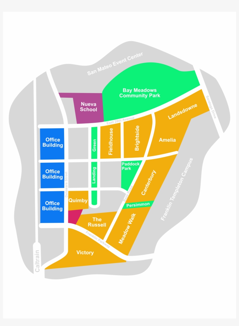 Bay Meadows Areas Of Interest - Graphic Design, transparent png download