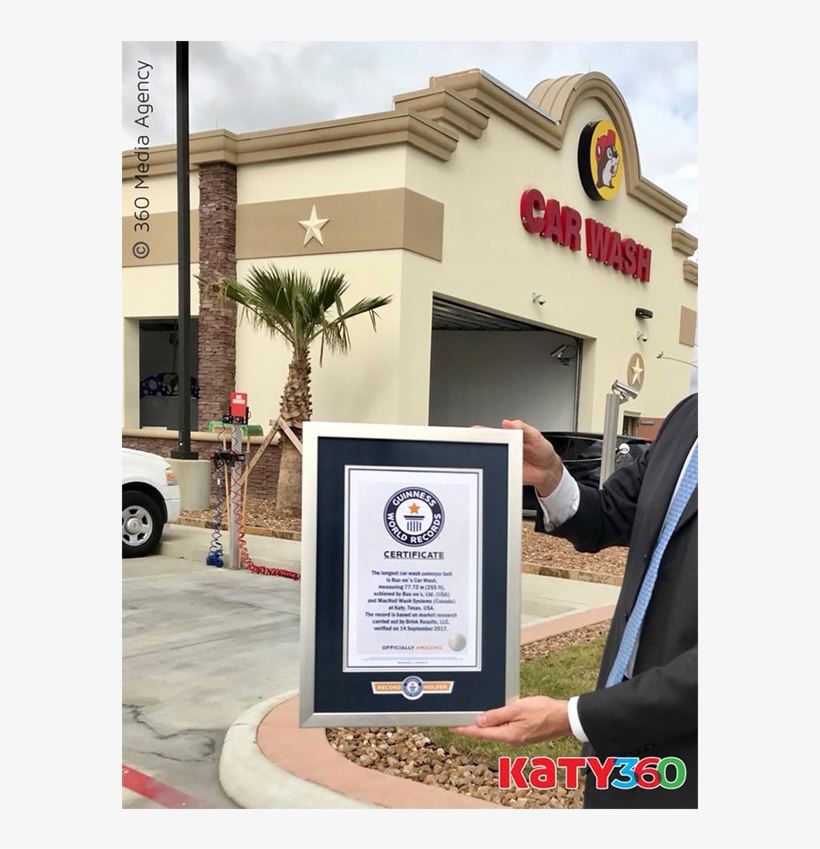 Katy's Buc-ee's Car Wash Received Guinness World Records - Buc Ee's Katy, transparent png download