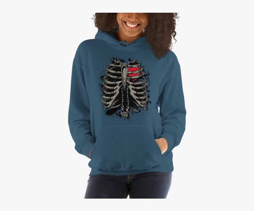Ribcage Hoodie - Sweatshirt, transparent png download