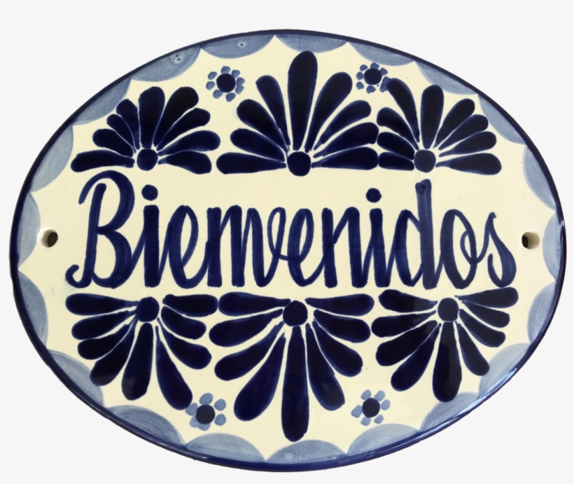 'bienvenidos' Talavera Ceramic Large House Tile Sign - Talavera House Sign, transparent png download