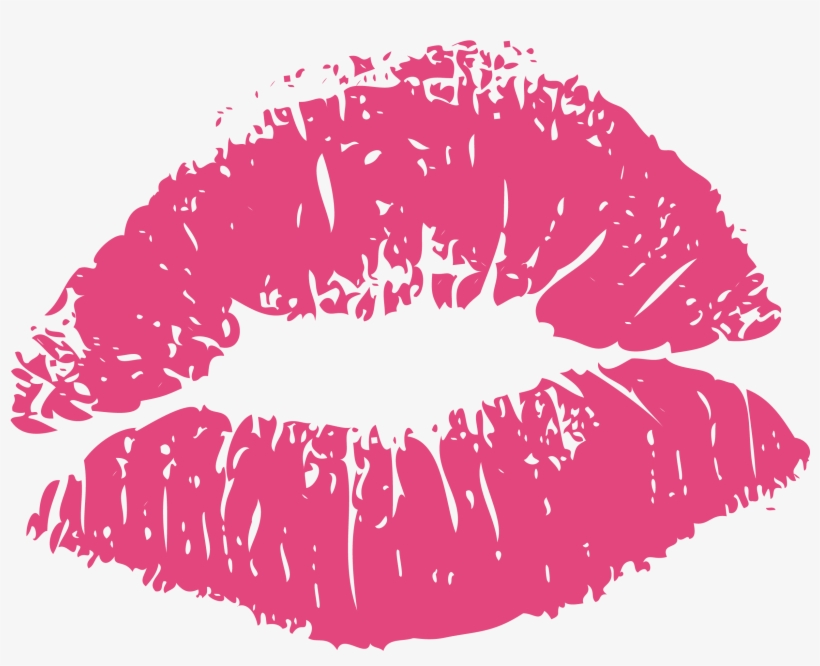 Pink Lip Web Flair Graphic - Graphic Design, transparent png download
