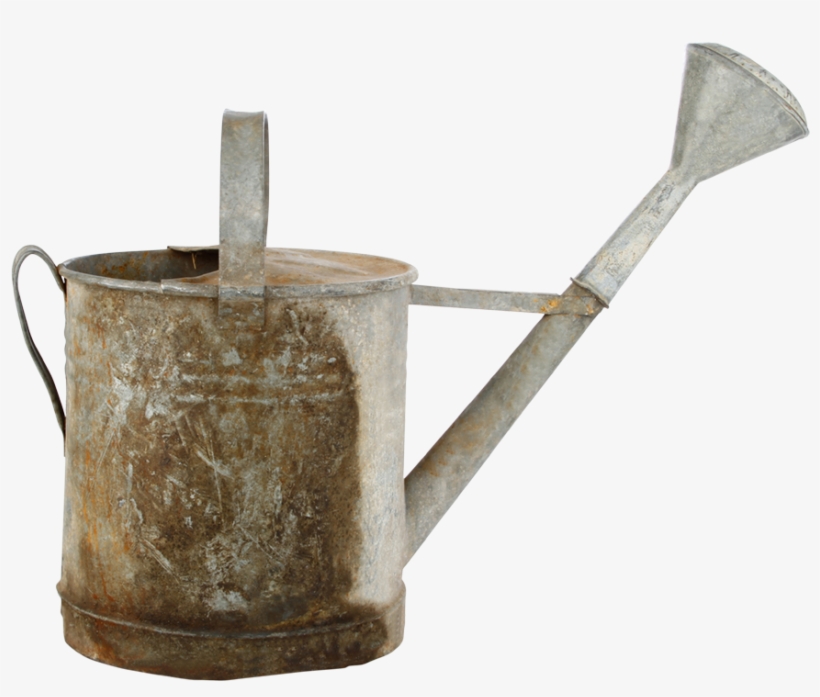 Galvanized Watering Can - Watering Can, transparent png download