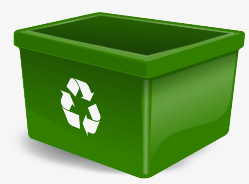 Recycle Bin Png Background Image - Green Recycle Bin Clipart, transparent png download