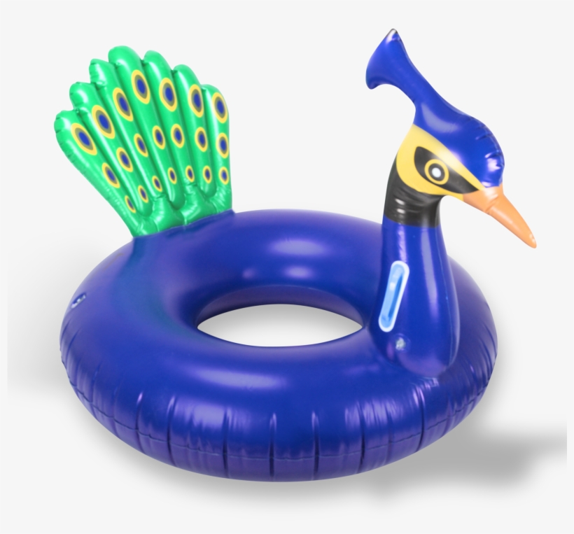 Peacock Pool Float Round Tube Blue Mimosa Inc Png Round - Inflatable, transparent png download