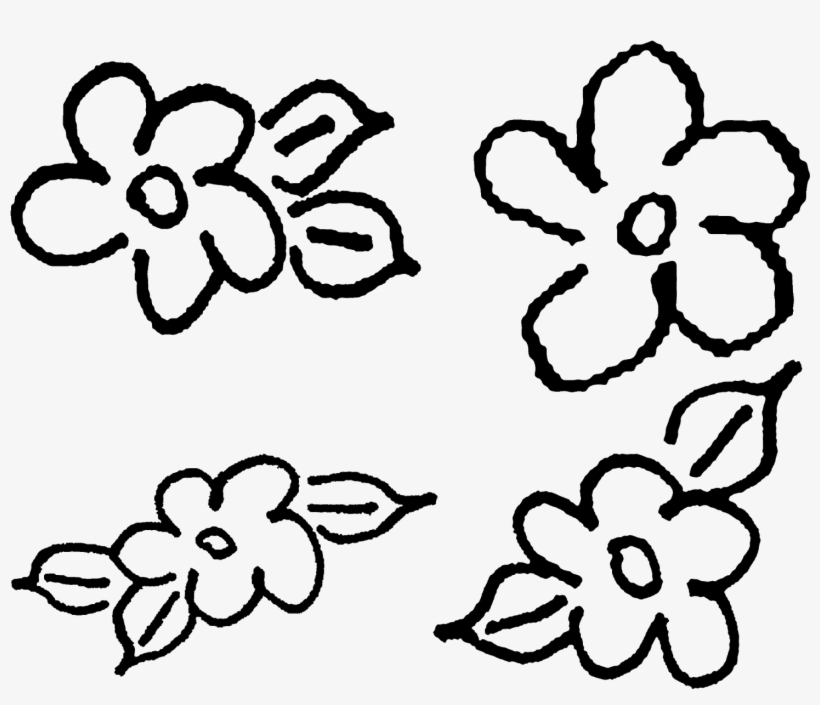 Hand Drawn Flowers Collage Sheet Download Png, transparent png download