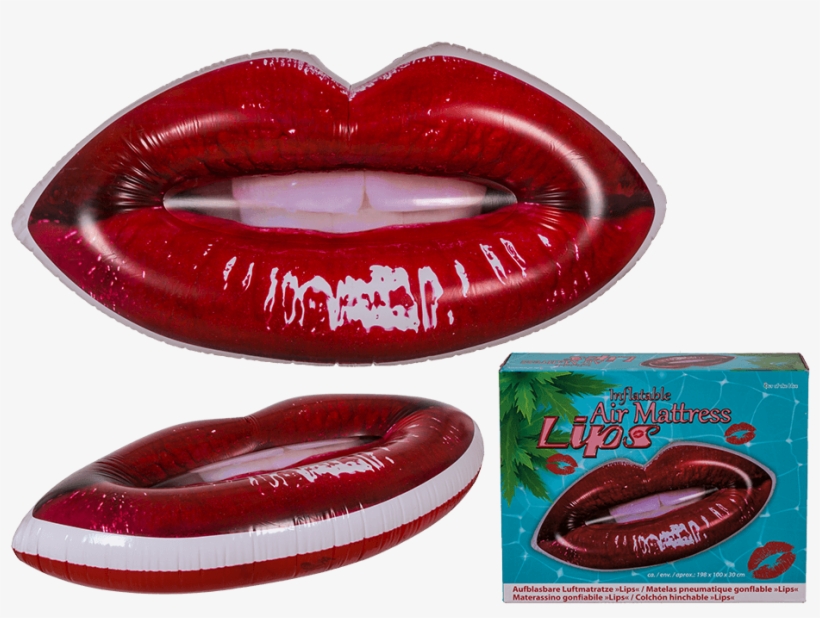 Jumbo Quality Funky Lips Kiss Inflatable Swim Pool - Air Mattress, transparent png download