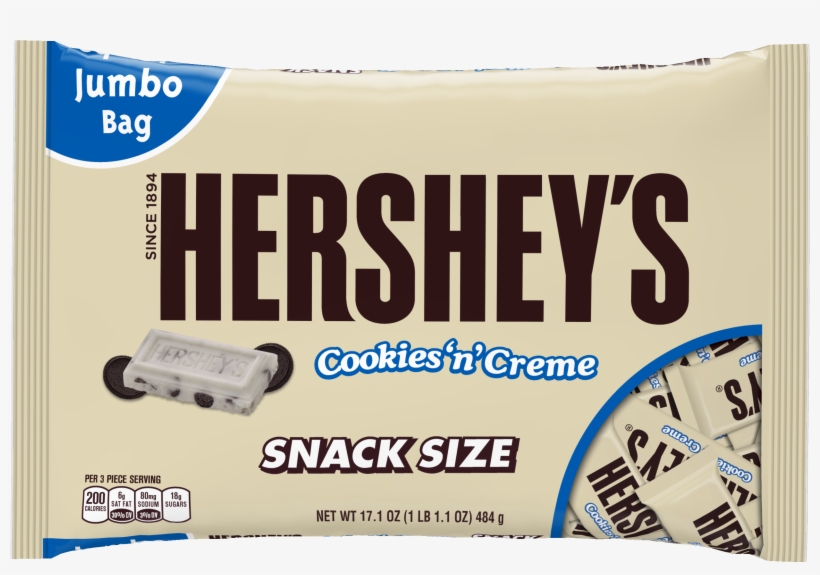 S N Cr Me Chocolate Candy Snack - Hershey's Cookies N Creme Snack Size, transparent png download