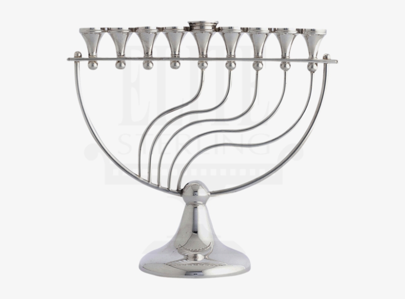 #melody #silver #menorah Hanukkah Menorah, Star Of - Menorah, transparent png download