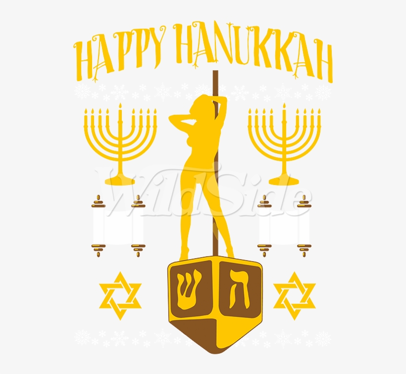 Happy Hanukkah Stripper - Objects Of Hanukkah, transparent png download
