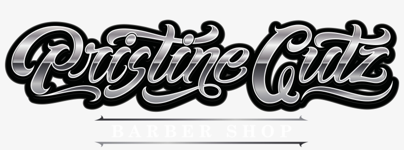 Pristine Cutz Barber Shop Logo - Calligraphy, transparent png download