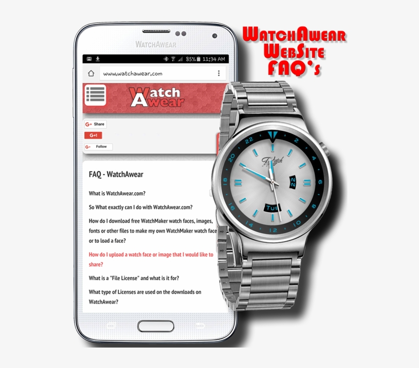 Watchawear Website Faq's - Analog Watch, transparent png download