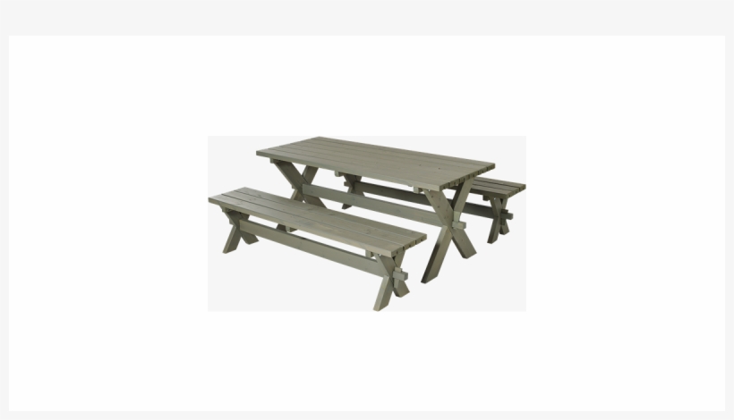 Plus A / S Nostalgi Table Set Including 2 Benches - Picnic Table, transparent png download