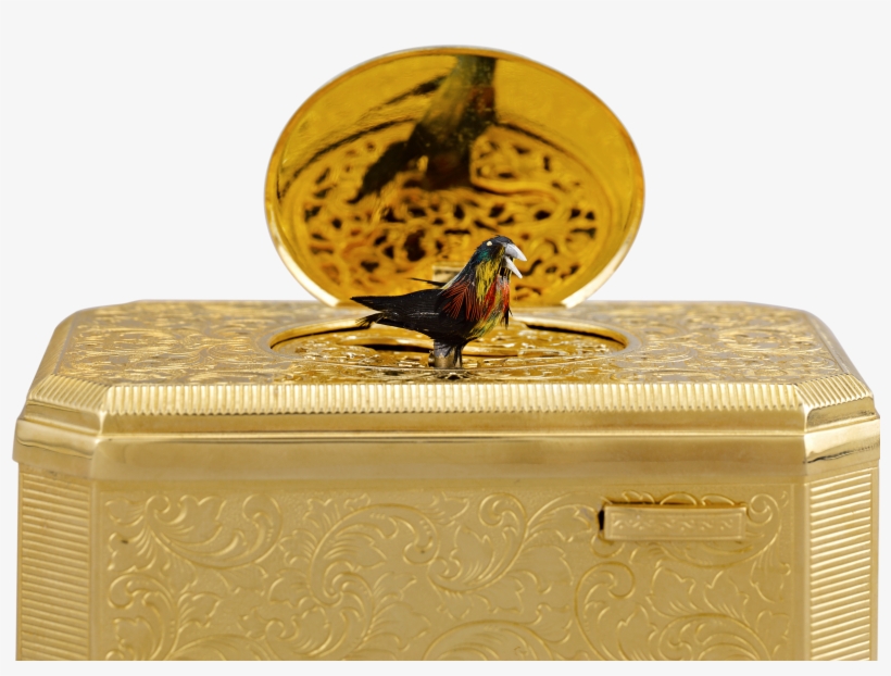 Gold-plated Singing Bird Box - Box, transparent png download