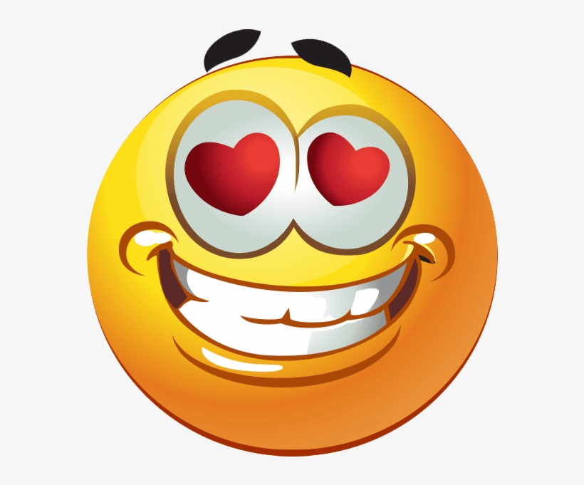 Gone Ga-ga Smiley - Emoticon Fall In Love, transparent png download