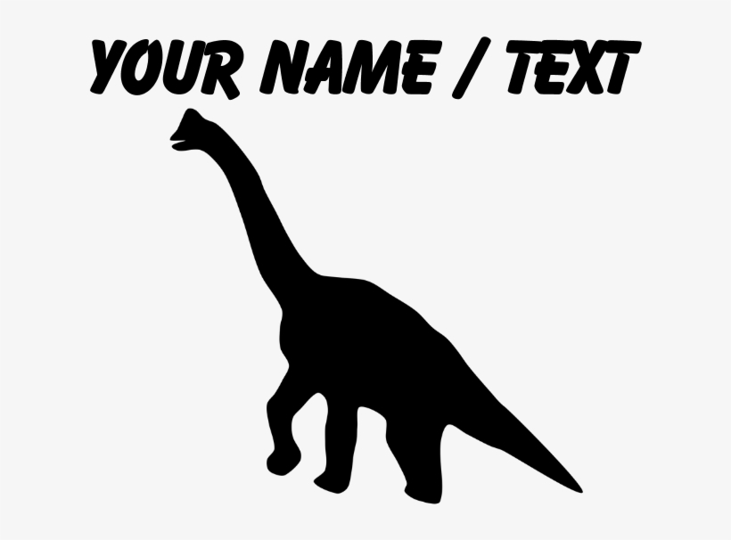 Custom Brontosaurus Silhouette Drinking Glass - Zapatilla Con Alas, transparent png download