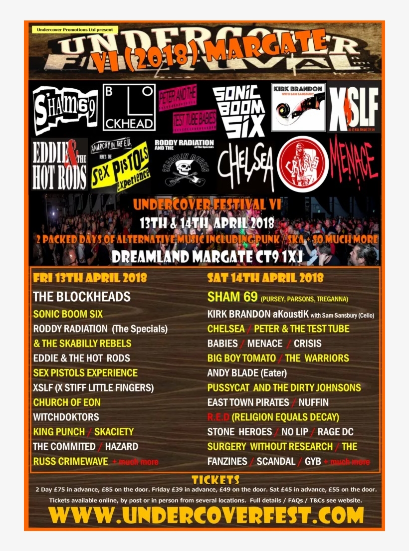 Undercover Festival 13 & 14 April 2018, Dreamland Margate - Ian Dury And The Blockheads, transparent png download