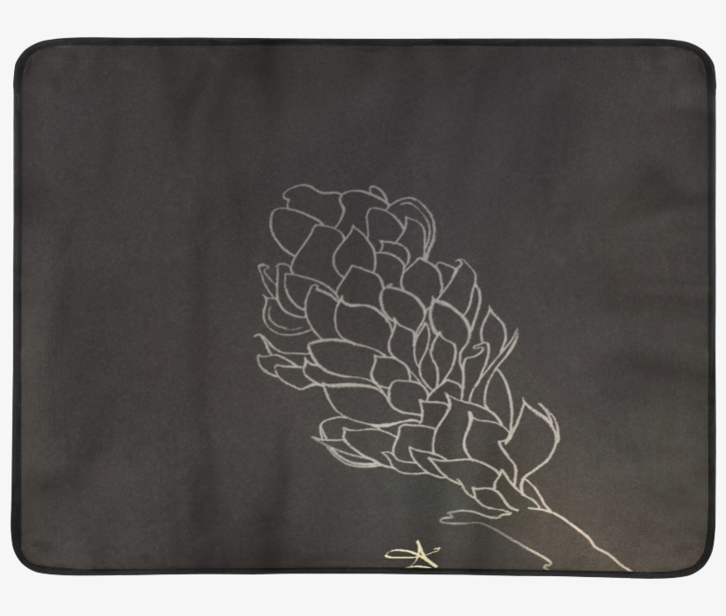 Alpinia Purpurata Red Ginger Flower Sketch Black Beach - Wallet, transparent png download