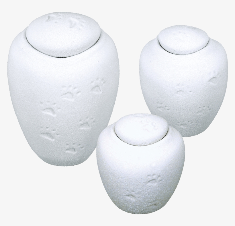 Oceane Quartz White Water-soluble Pet Urn With Paw - Vase, transparent png download