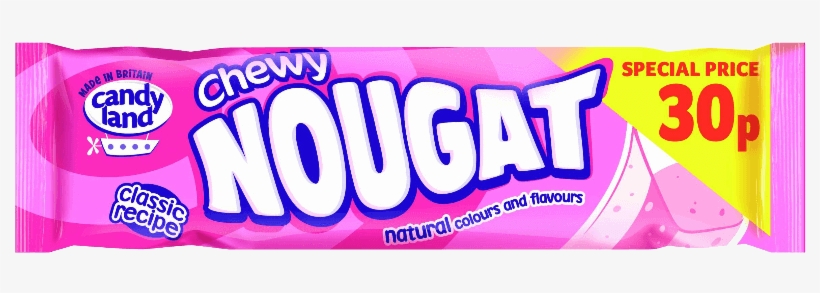 Candyland Pink & White Nougat - Snack, transparent png download