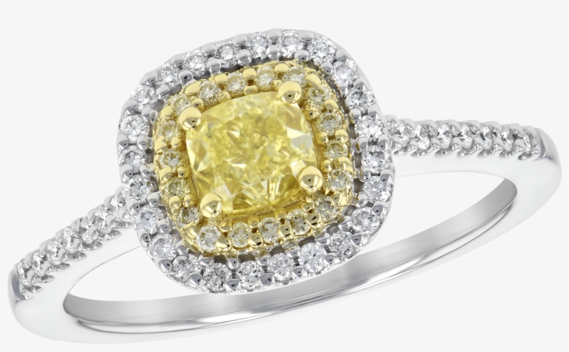 White Gold Yellow Diamond Ring Allison Kaufman - Pre-engagement Ring, transparent png download