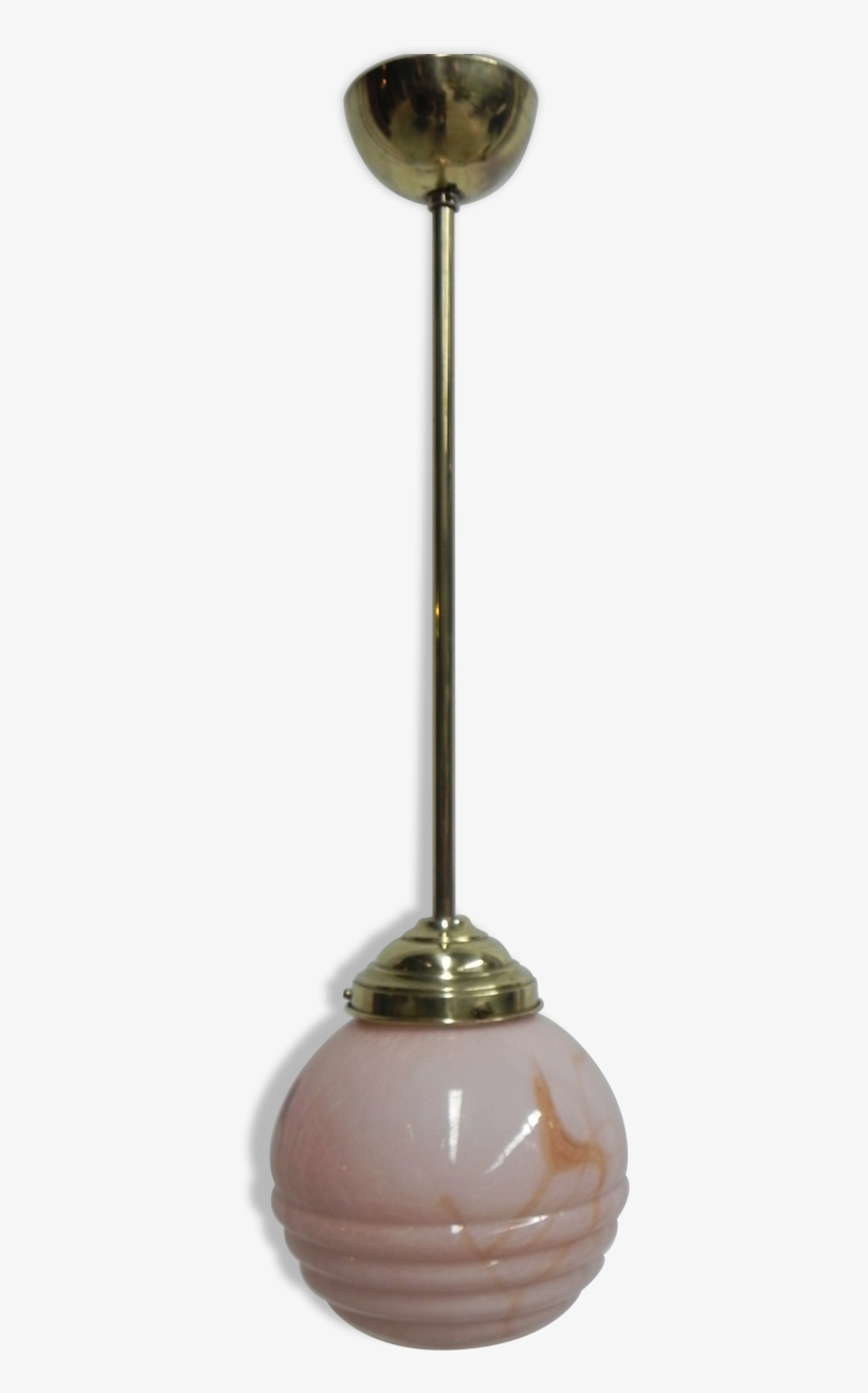Hanging Lamp With Pink Glass Ball - Lampshade, transparent png download
