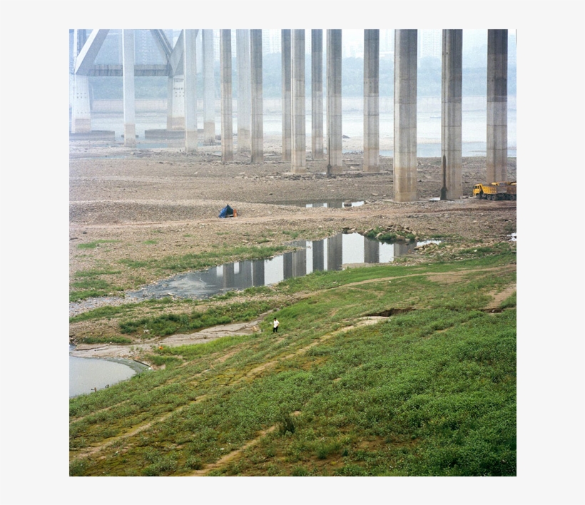 A Man Walks Along The Seasonally Dry Riverbed Of The - Grass, transparent png download
