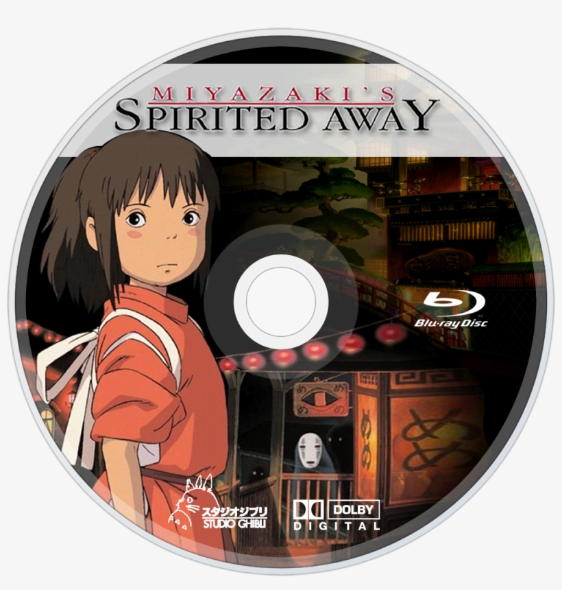 Spirited Away Bluray Disc Image - Spirited Away Dvd Label, transparent png download