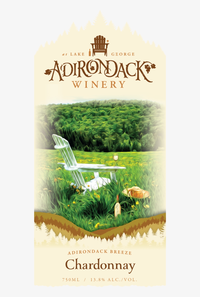 Chardonnay Front - Adirondack Winery, transparent png download